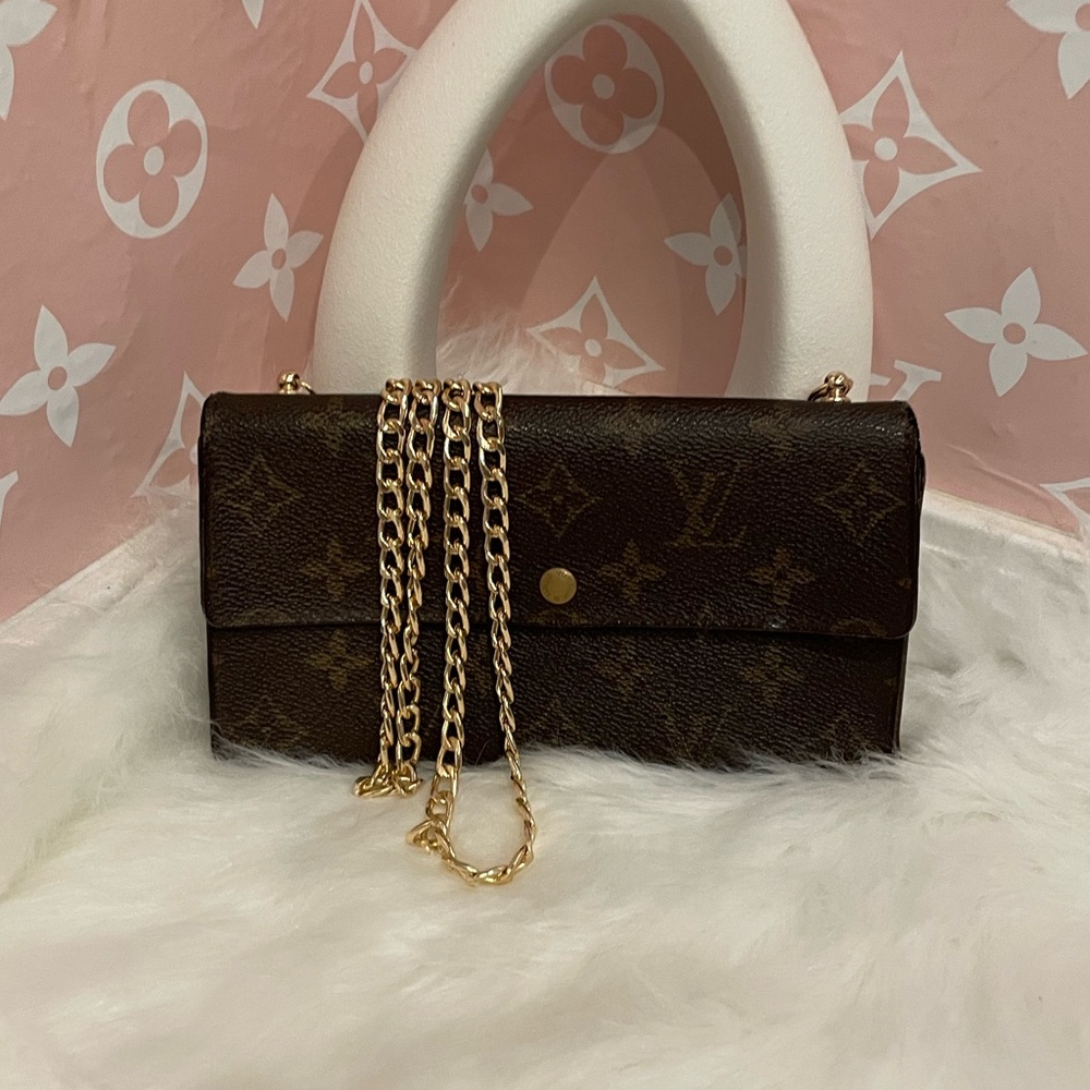 Authentic Louis Vuitton Sarah Wallet On Chain | TH0090